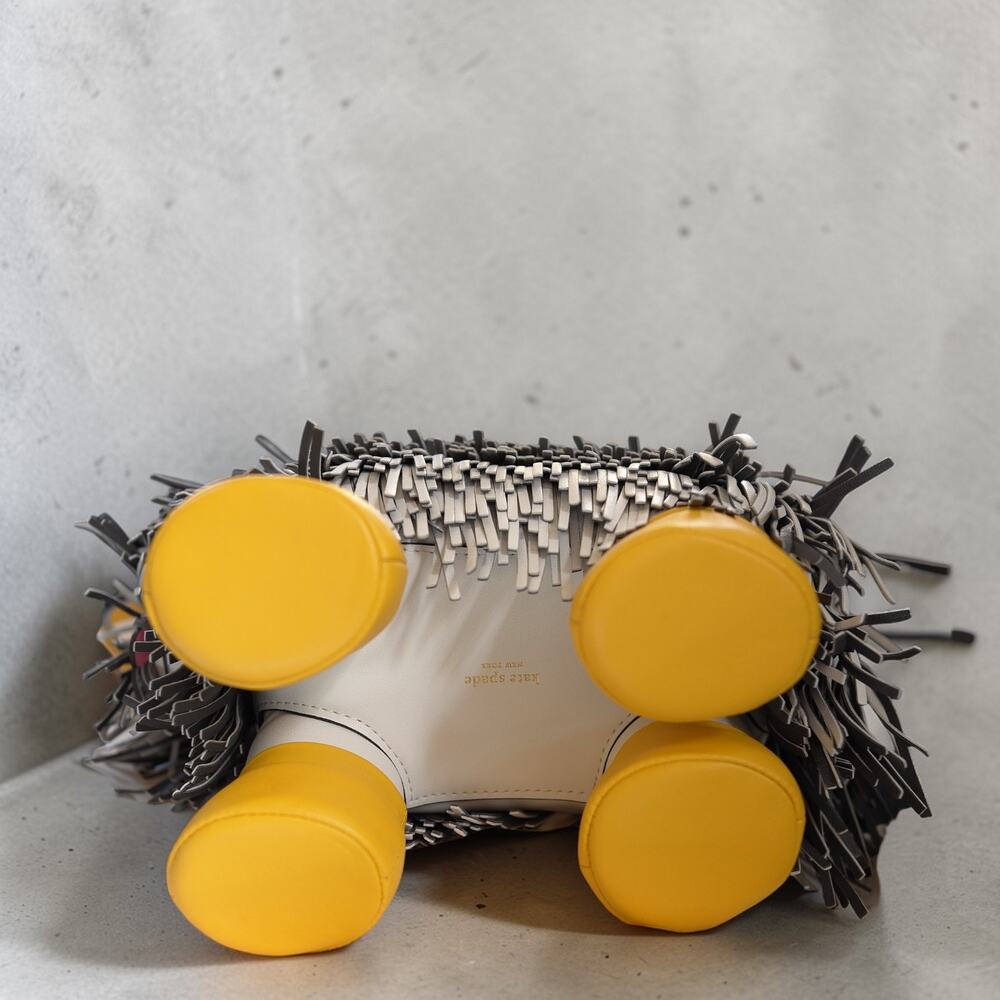 Kate Spade Showdog Fringed 3D Dog Leather Crossbody Bag KB164 Mint Rare - Picture 4 of 16